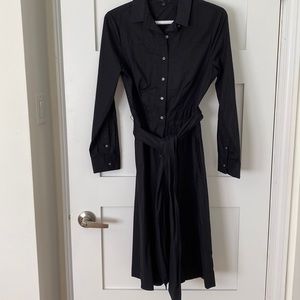 J Crew shirt dress black size 6 cotton never worn